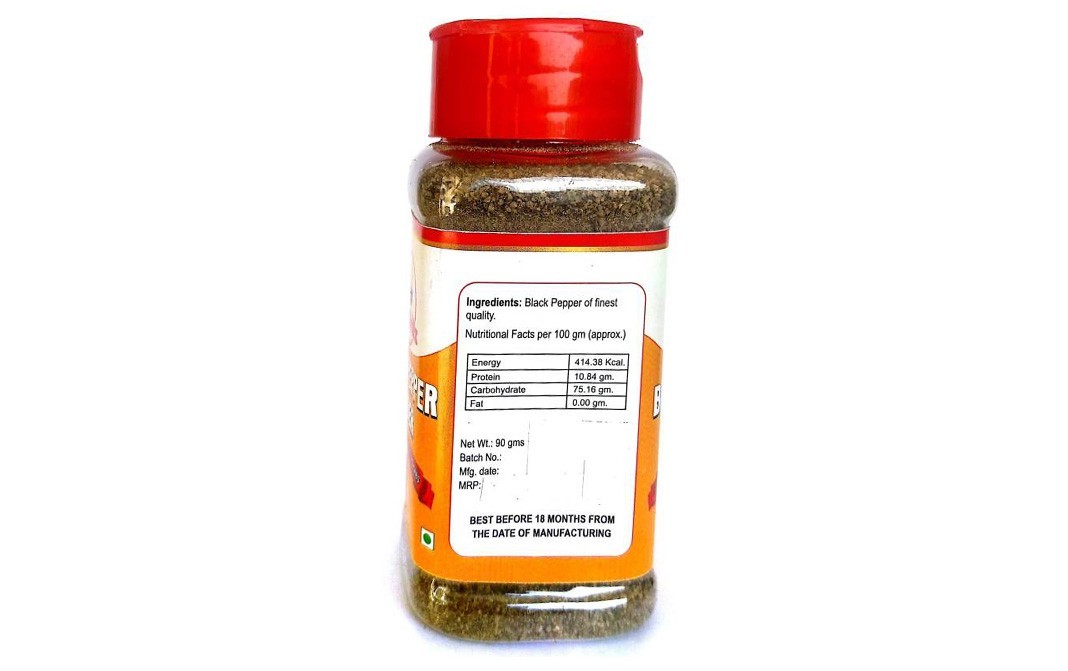 Foodfrillz Black Pepper Powder    Bottle  90 grams